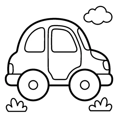 Simple Toy Car with Round Wheels