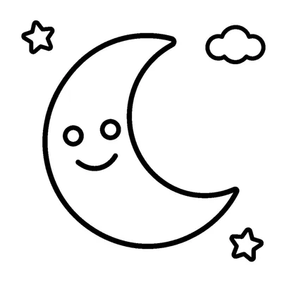 Luna sonriente, simple forma de media luna