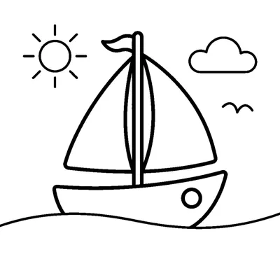 Pequeño velero en aguas tranquilas
