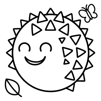 Big Smiling Round Hedgehog