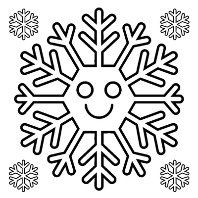 Big smiling snowflake