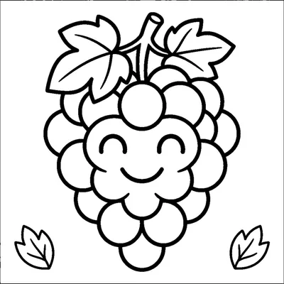 Big smiling bunch of grapes