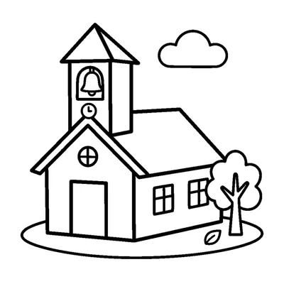 Petite école de village avec son clocher