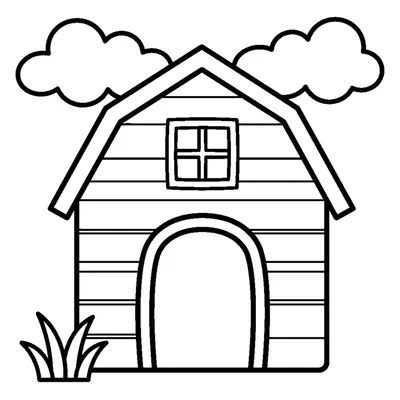 Big wooden farm barn