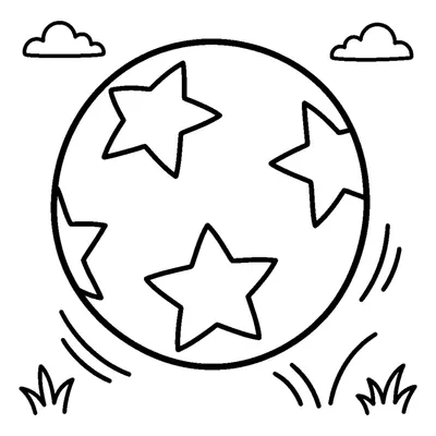 Bouncy ball with stars