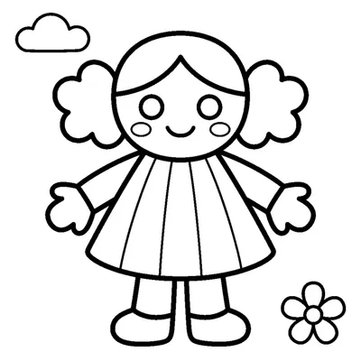 Cute doll in a dress