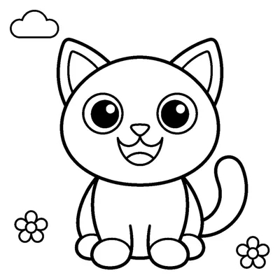 Cute smiling kitten