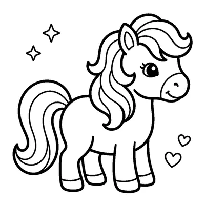 Lindo poni con crin suave