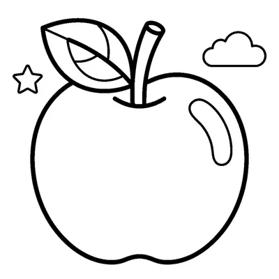 Une grosse pomme rouge avec sa feuille