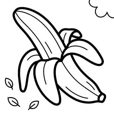 Une jolie banane jaune à moitié pelée