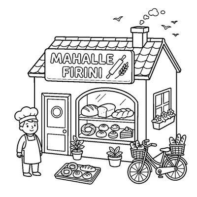 A small neighborhood bakery with a display window