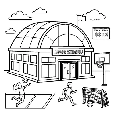 Gymnasium with a Domed Roof