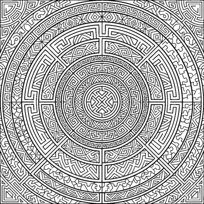 Geometric Maze Mandala