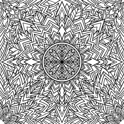Mandala with Arrow and Zigzag Patterns