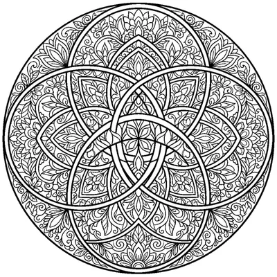Optical Mandala with Intersecting Arcs