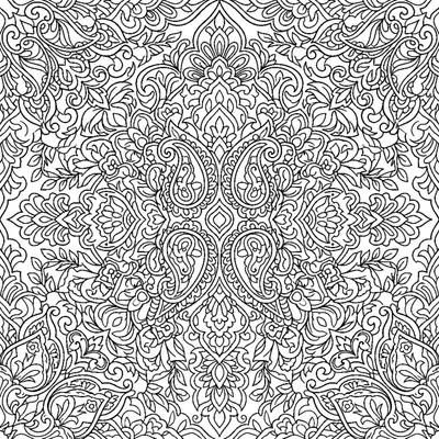 Classic eastern mandala with paisley patterns