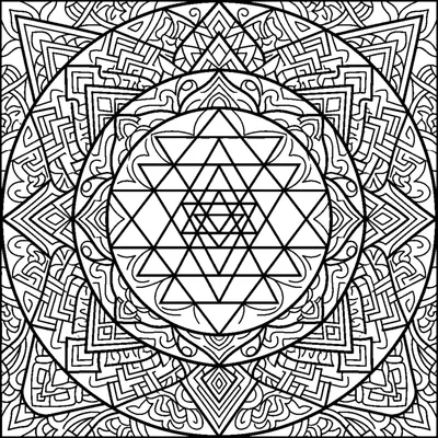 Mandala de Triangles et Géométrie Sacrée