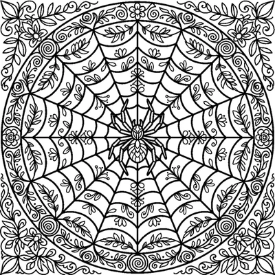 Feines Spinnennetz-Mandala