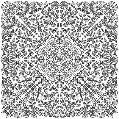 Wilder Rosengarten-Mandala