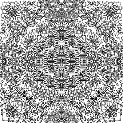 Mandala Geometrico a Nido d'Ape Esagonale