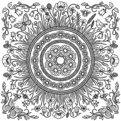 Daisy Chain Meadow Mandala
