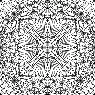 Geometric Diamond Crystal Mandala