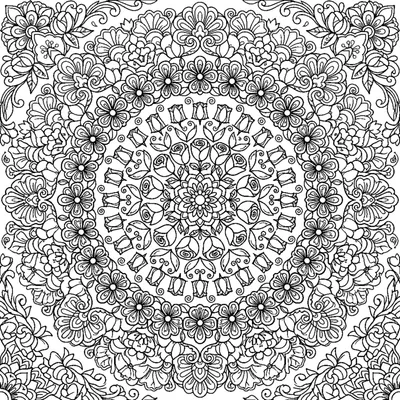 Mandala Floral com Anéis de Pequenas Flores