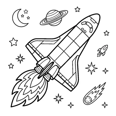 Nave espacial com chamas na cauda