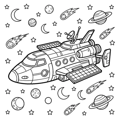 Vaisseau d'exploration voyageant dans les étoiles