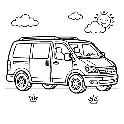 Minivan with a sliding door