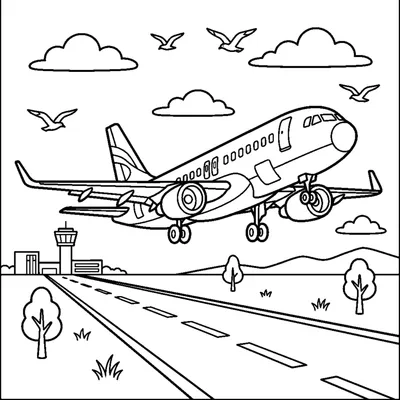 Avion de ligne qui décolle