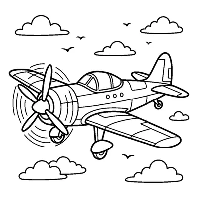 Avião monomotor com a hélice girando