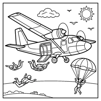 Skydiver Plane with Open Door