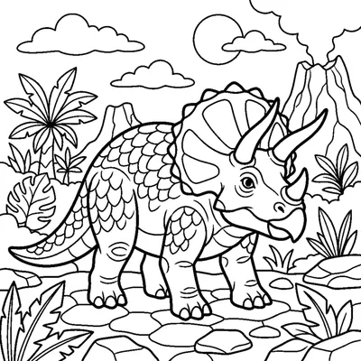 Üç boynuzlu triceratops