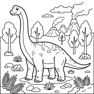 Long-necked Brachiosaurus