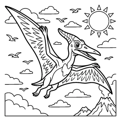 Pteranodon with its wings spread