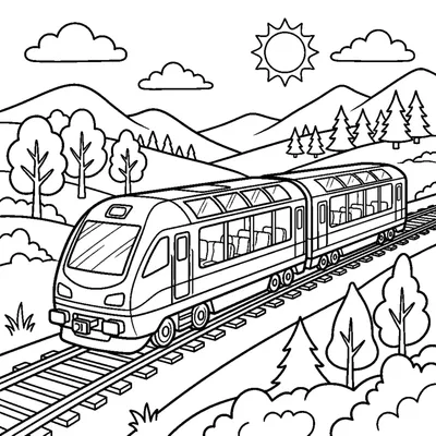 Tour train with panoramic windows