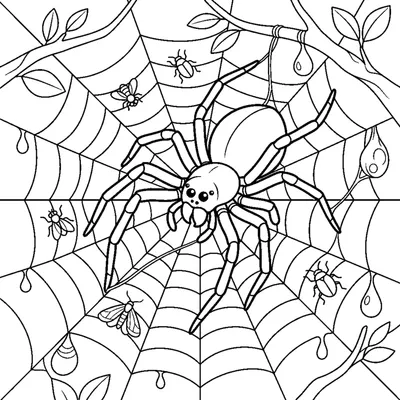 Aranha a tecer a sua teia