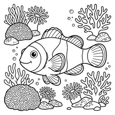 Clownfish in a coral reef