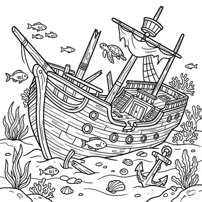 Sunken shipwreck