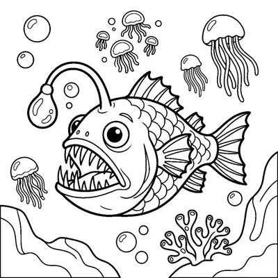 Anglerfish in the deep sea