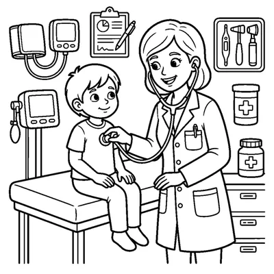 Doctor checking a patient