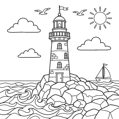 Lighthouse by the sea