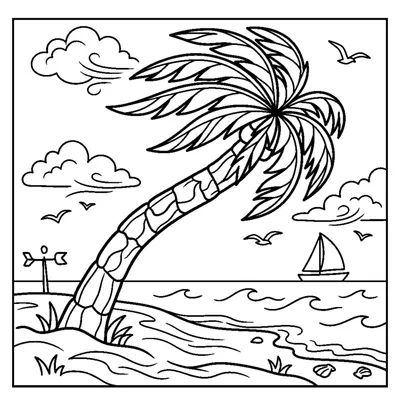 Palmera en el viento