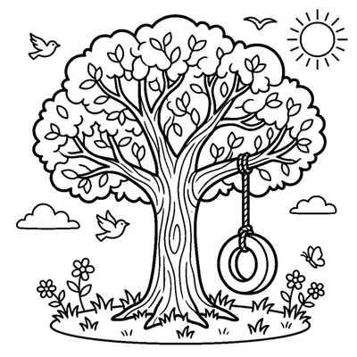 Tree with a swing