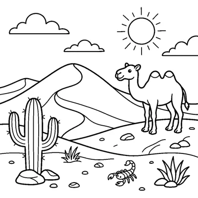 Sand dunes in the desert