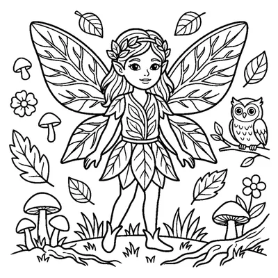 Winged forest fairy