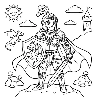 Knight with a shield