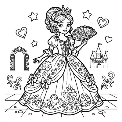 Prinzessin im Ballkleid