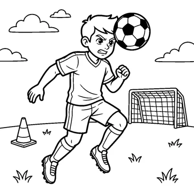 Jugador rematando de cabeza